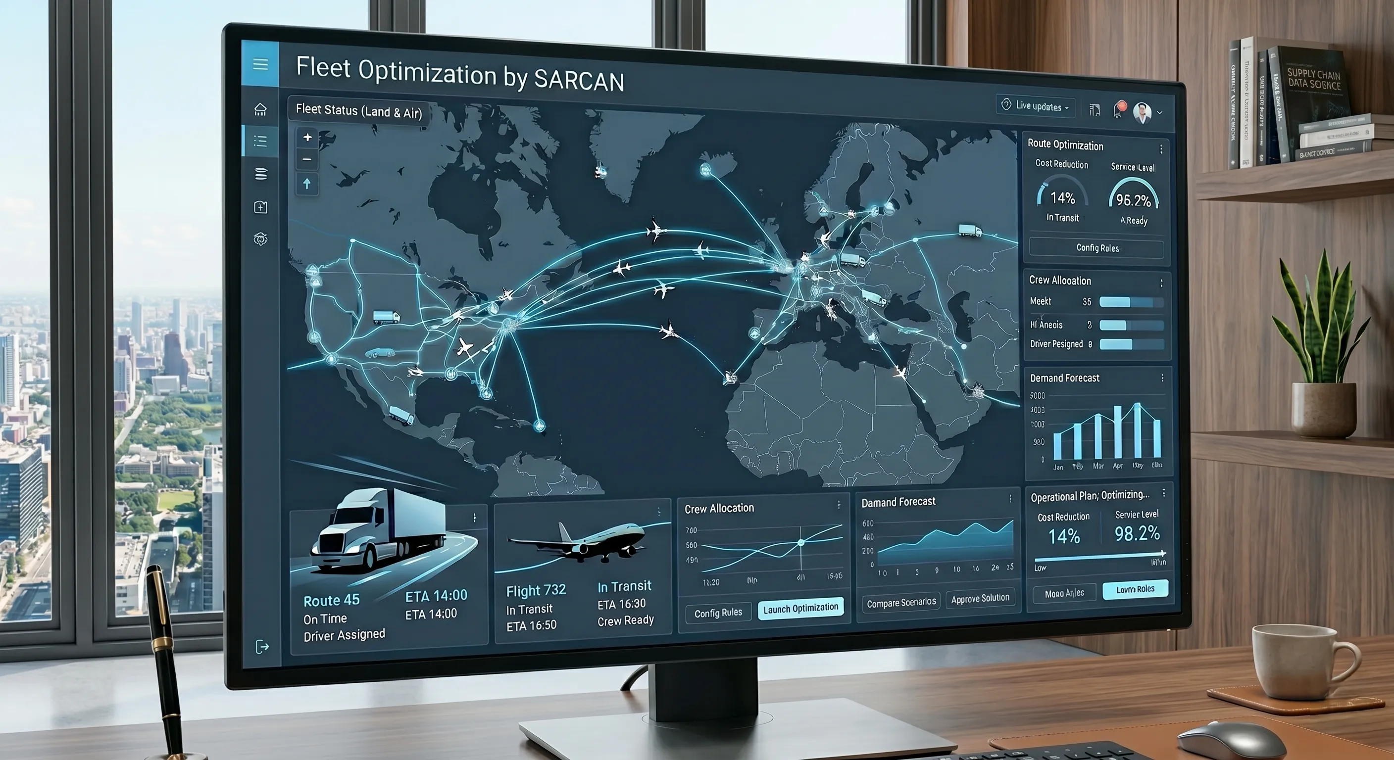 Interfaz de Fleet Optimization de SARCAN